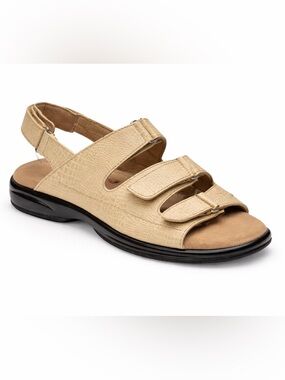 Sandbaggers Golf Sandals Champagne Velcro Comfort Walking Shoe Women’s Size 8